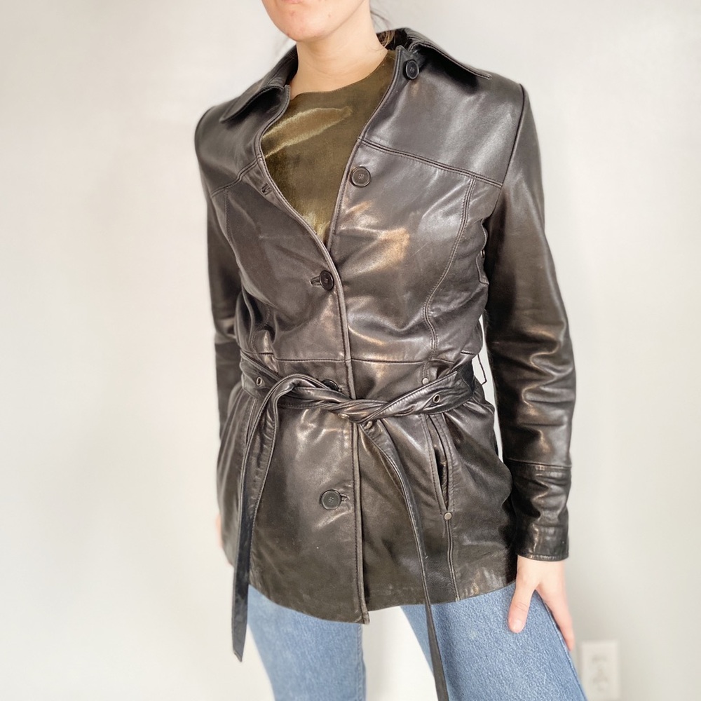 Early 2000s Calvin Klein leather jacket